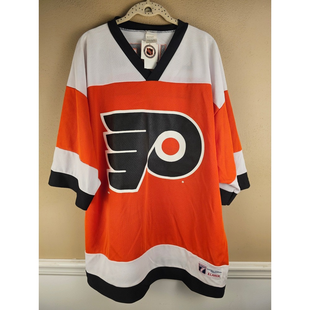 NWT Vintage 90s Philadelphia Flyers Eric Lindros #88 Logo 7 Jersey XL Deadstock